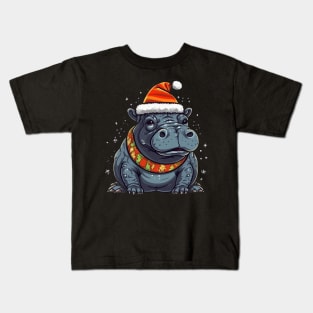 Hippo Christmas Kids T-Shirt